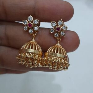 Diamond replica Jhummka