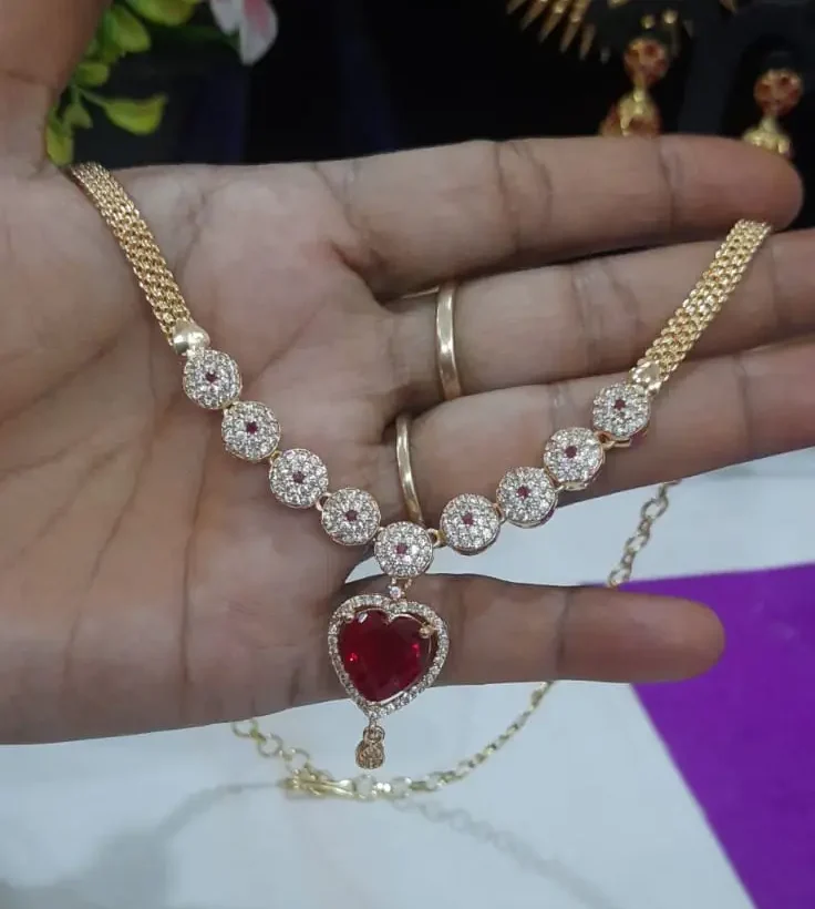 Ruby Stone AD Necklace