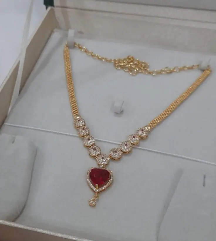 Ruby Stone AD Necklace - Image 3