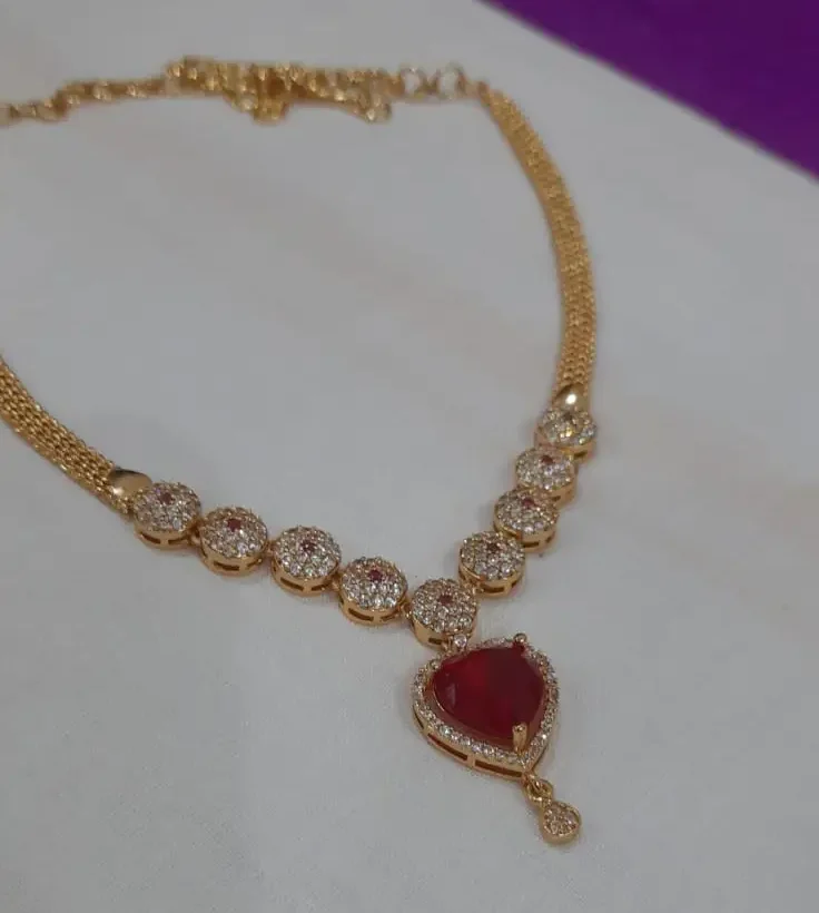 Ruby Stone AD Necklace - Image 2