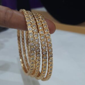 Impon White stone Bangles