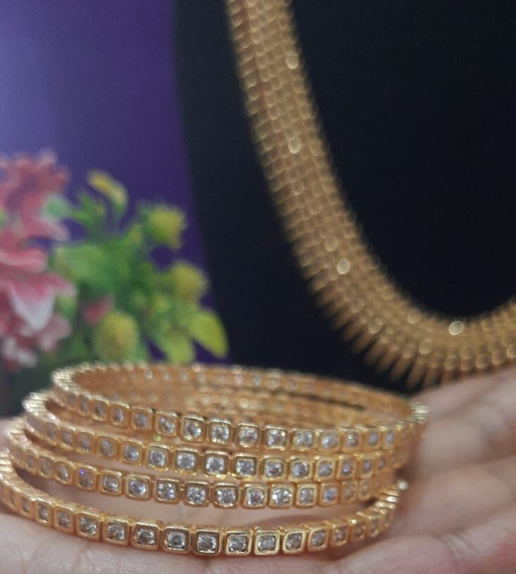 Impon White stone Bangles - Image 3