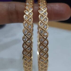 Impon White Stone Bangles