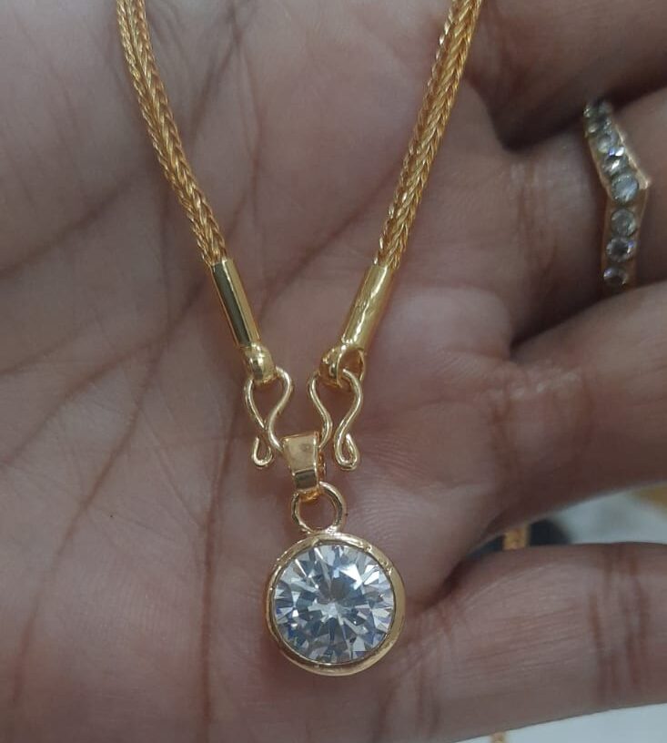 diamond pendant chain (short chain)