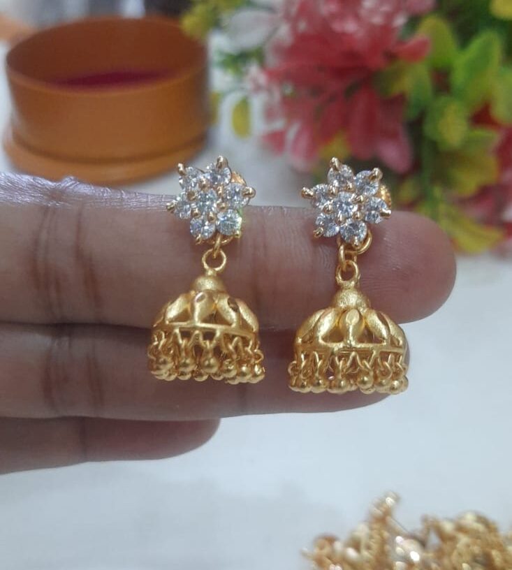 diamond replica jhummka