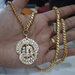 impon om dollar with badam pattern chain