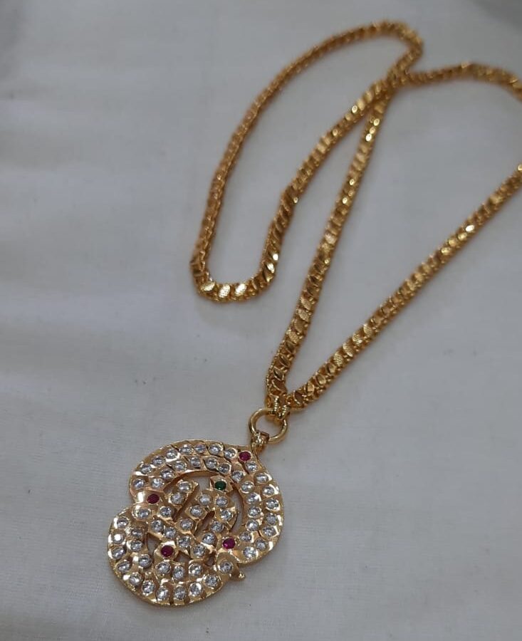 impon om dollar with badam pattern chain - Image 3