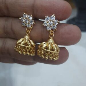 white stone Jhumka