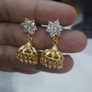 white stone Jhumka