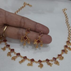 cute ruby stone necklace