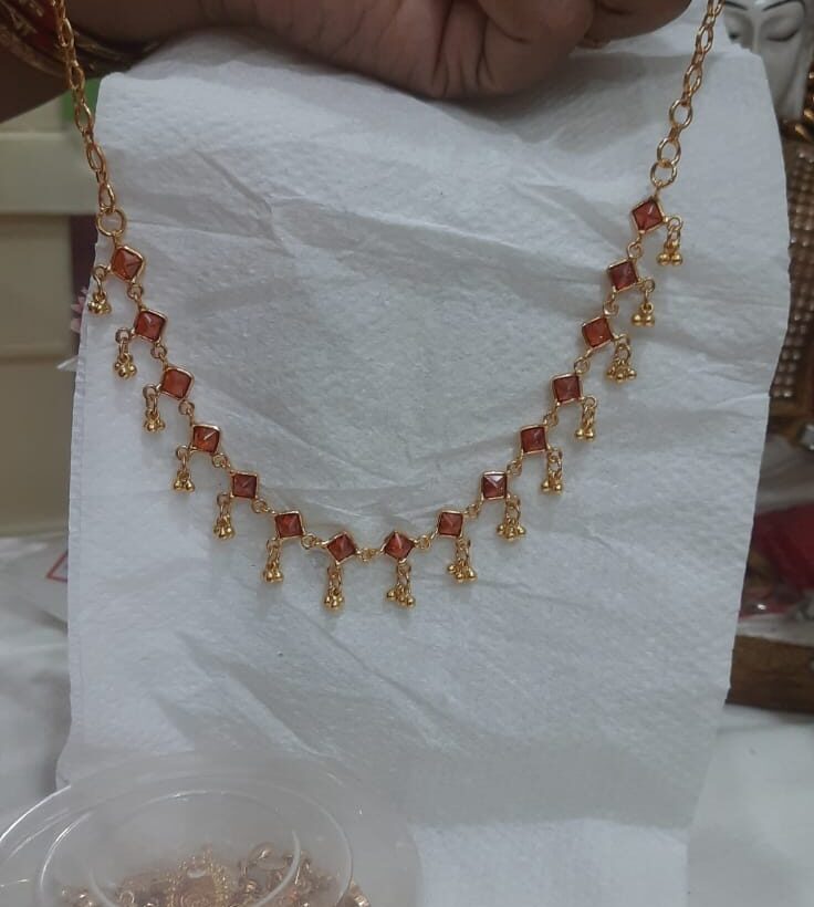 cute ruby stone necklace - Image 3