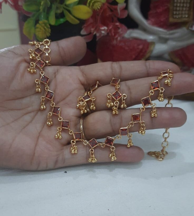 cute ruby stone necklace - Image 2