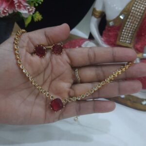 ruby stone necklace