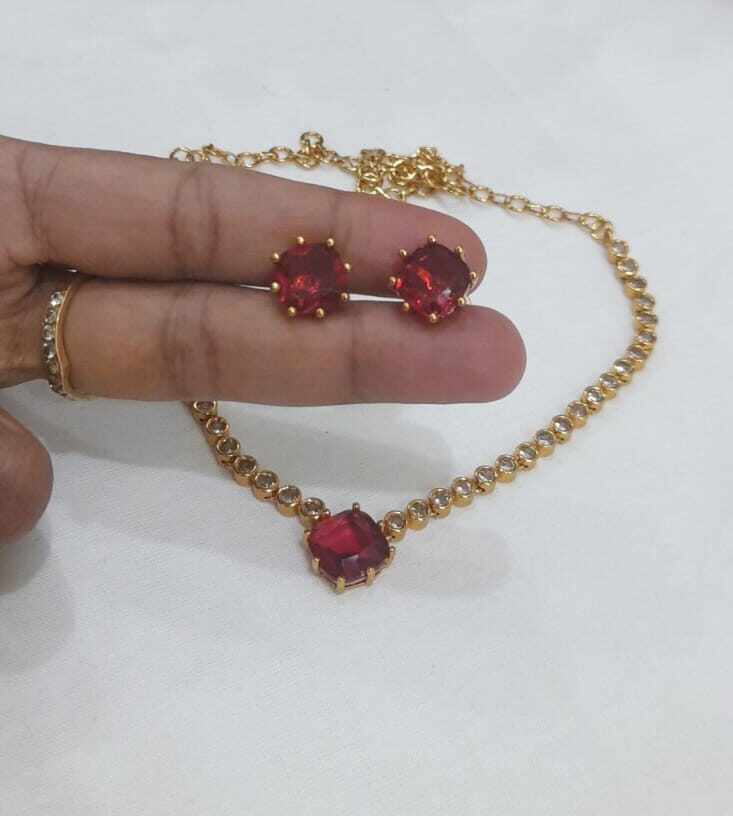 ruby stone necklace - Image 4