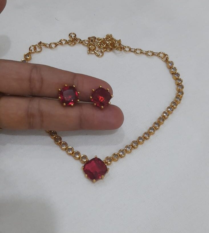 ruby stone necklace - Image 3