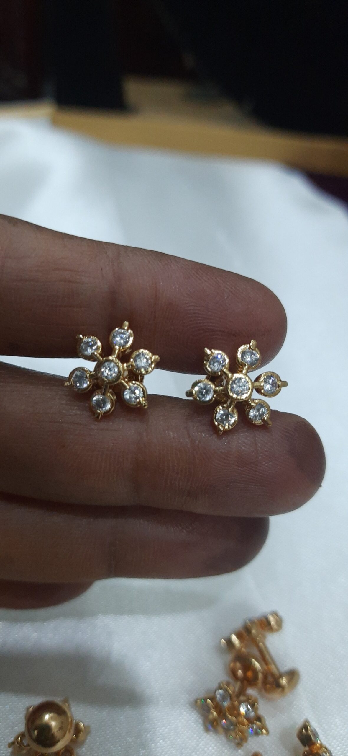 Diamond Replica 7 Stone Earrings - Image 3