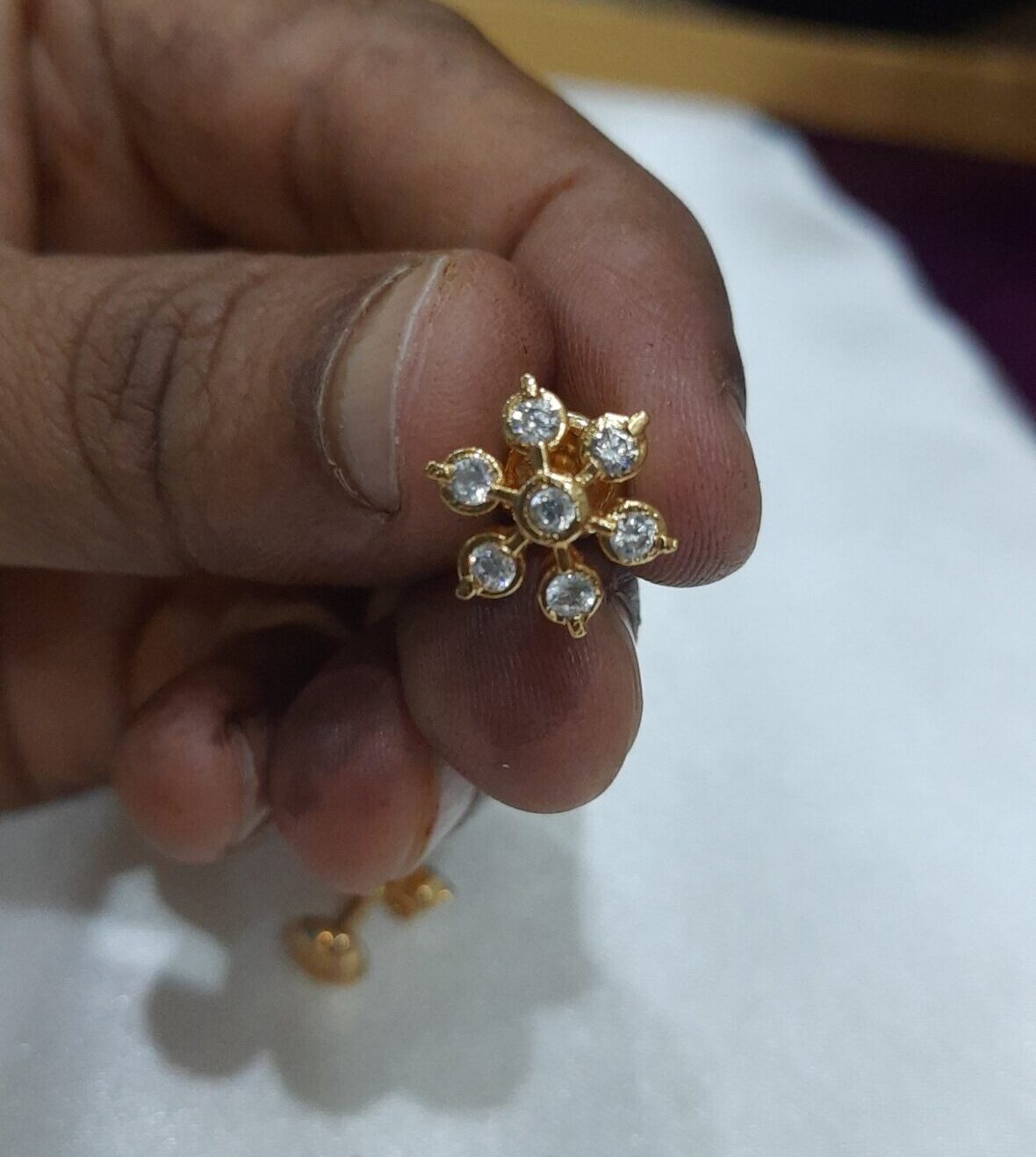 Diamond Replica 7 Stone Earrings