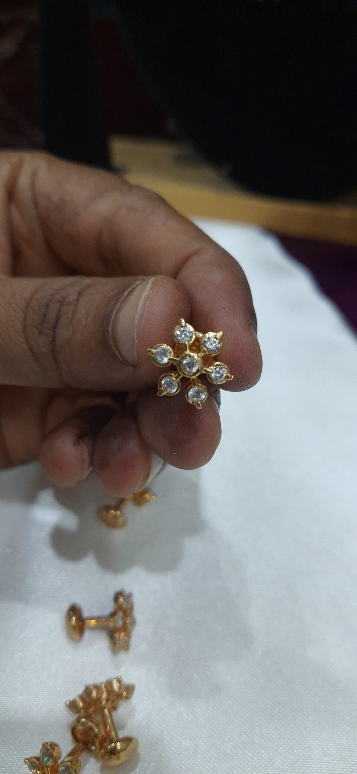 Diamond Replica 7 Stone Earrings