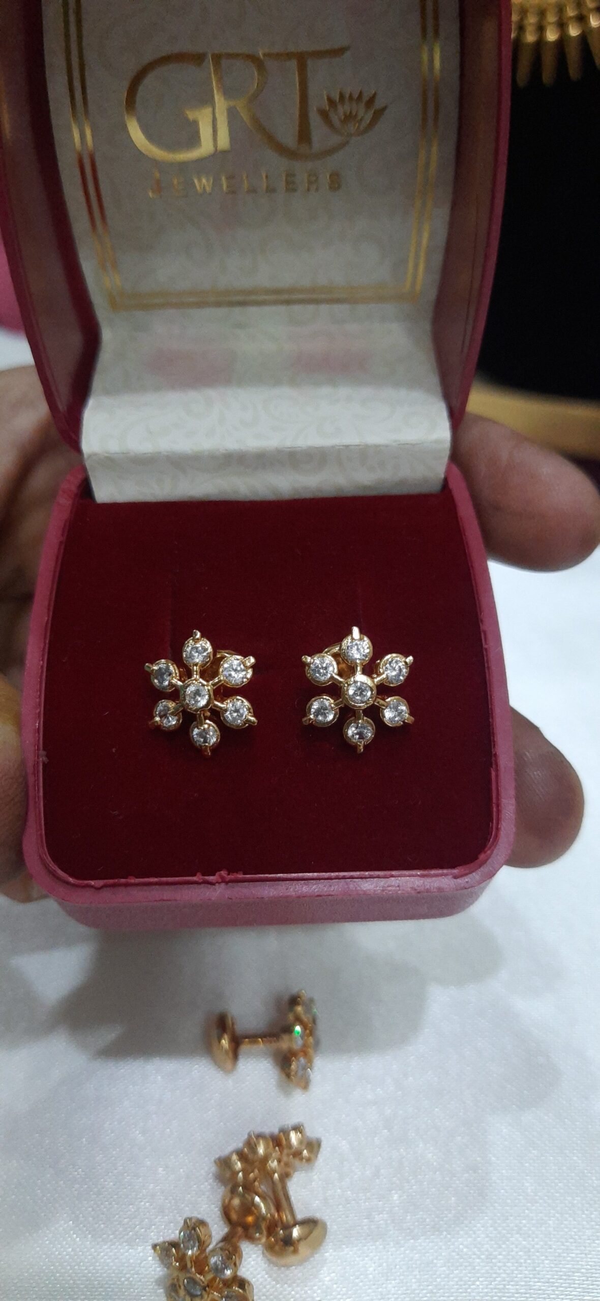 Diamond Replica 7 Stone Earrings - Image 2