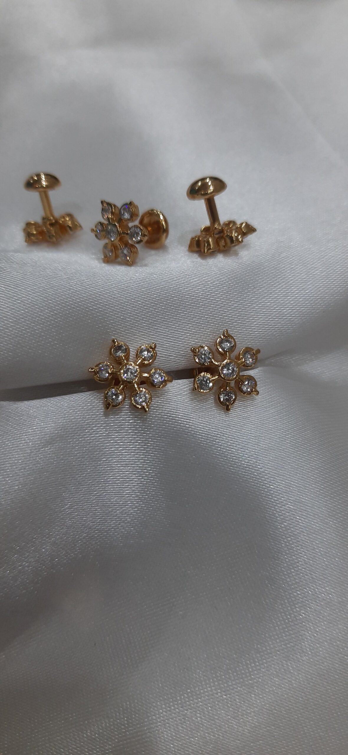 Diamond Replica 7 Stone Earrings - Image 4