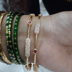 premium Impon AD Stone Bangles