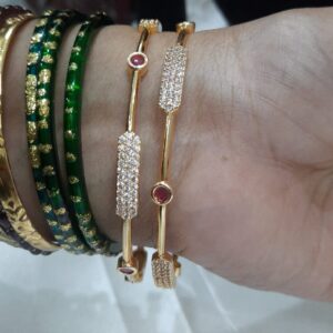 premium Impon AD Stone Bangles