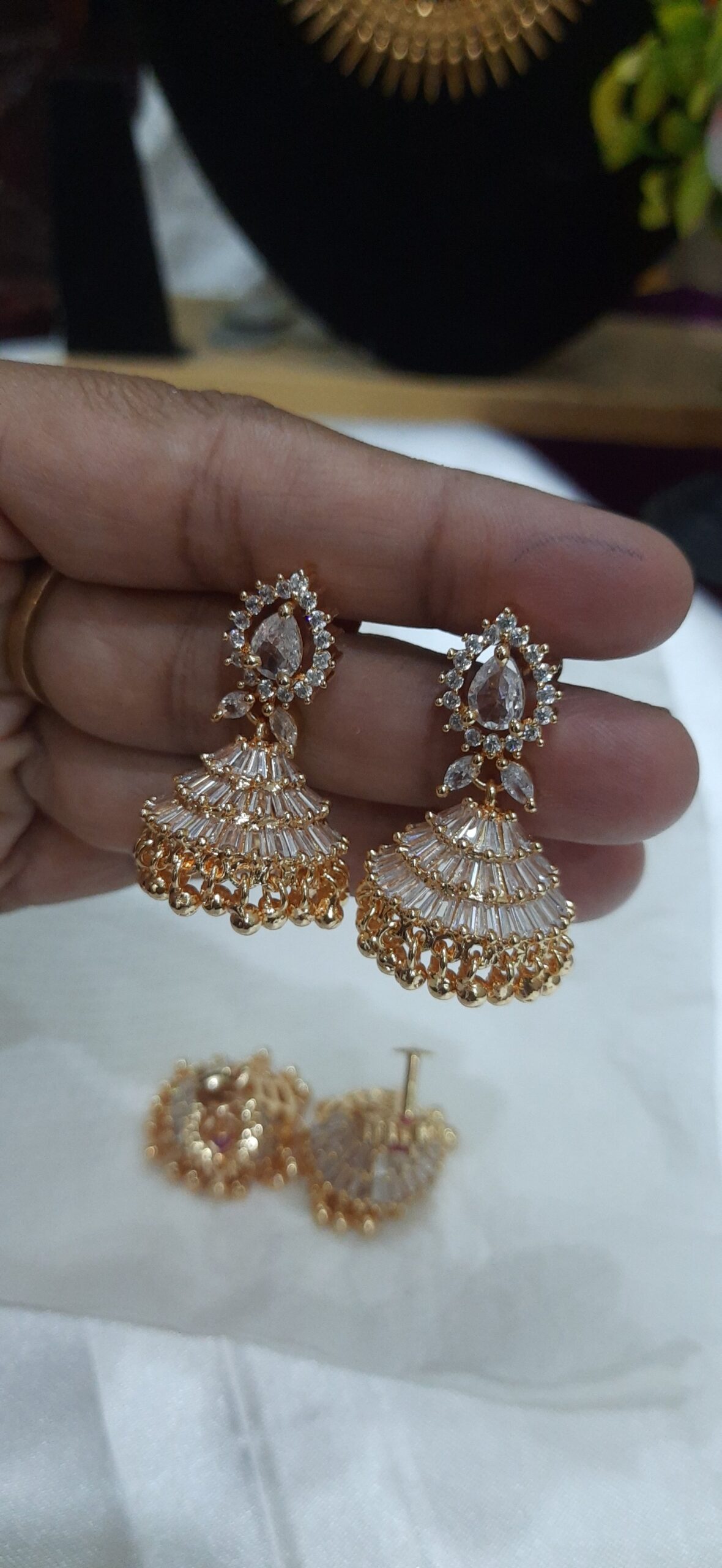 Premium AD Stone Jhummka - Image 2