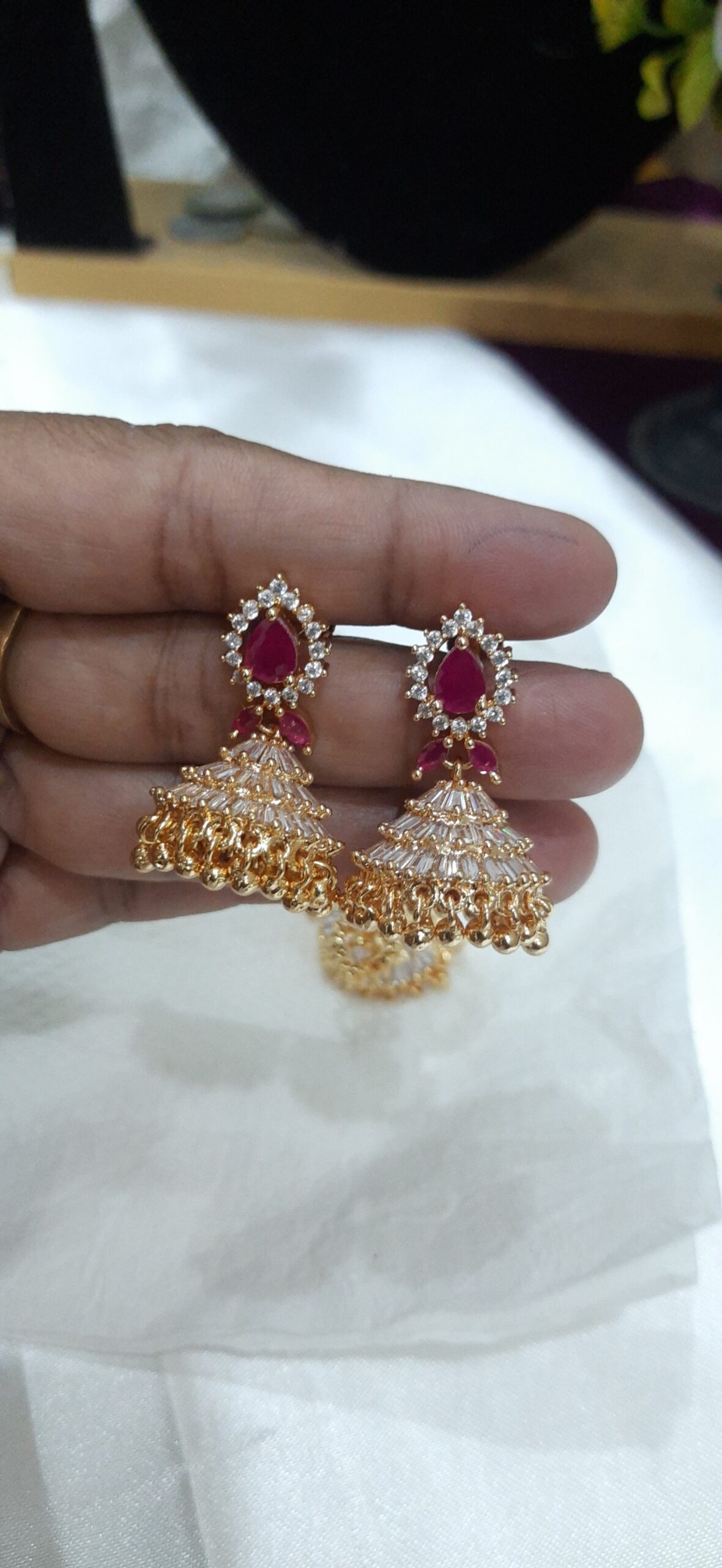 Premium AD Stone Jhummka - Image 3
