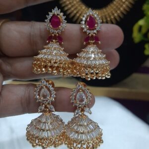 Premium AD Stone Jhummka