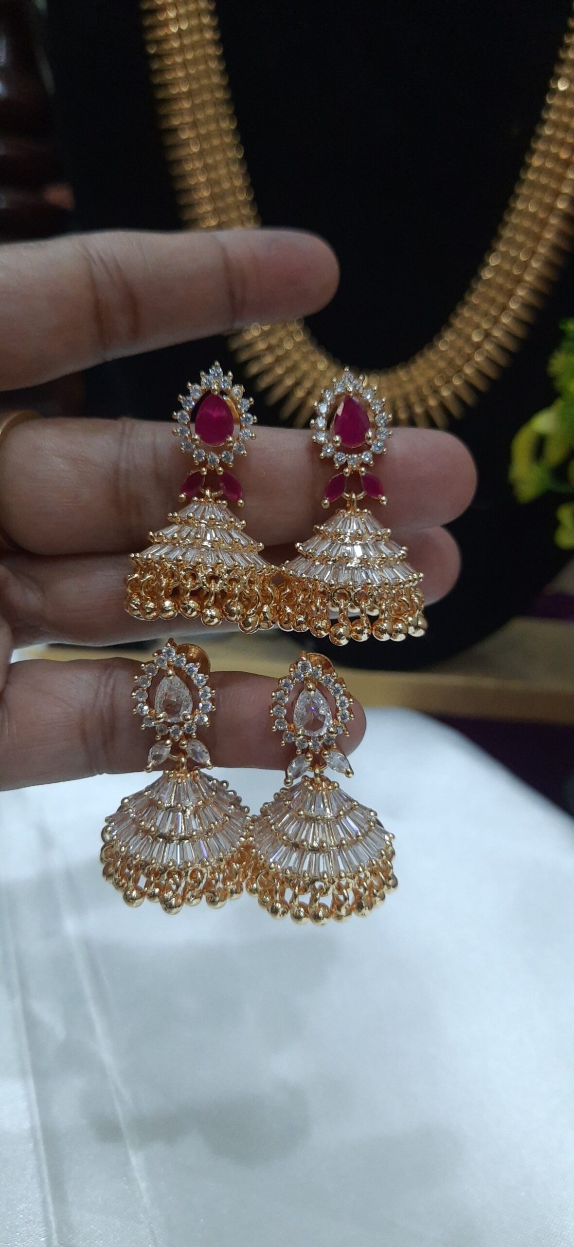 Premium AD Stone Jhummka