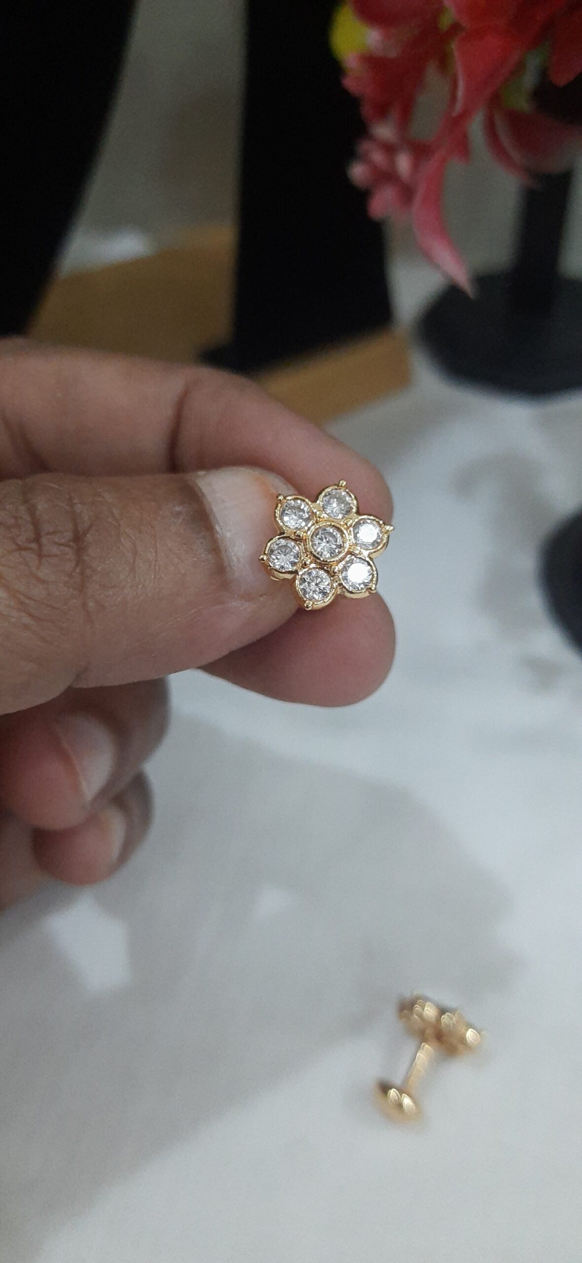 7 Stone Diamond Replica Earring - Image 4