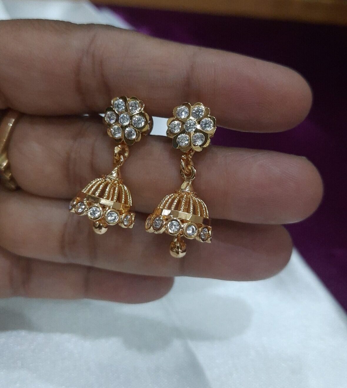 Diamond Replica Jhummka - Image 2