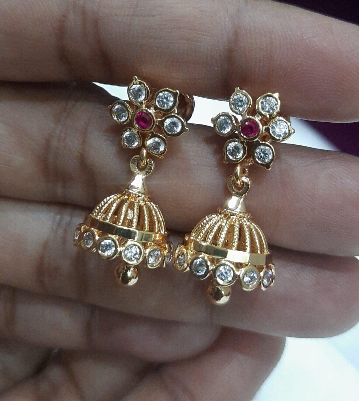 Diamond Replica Jhummka - Image 3