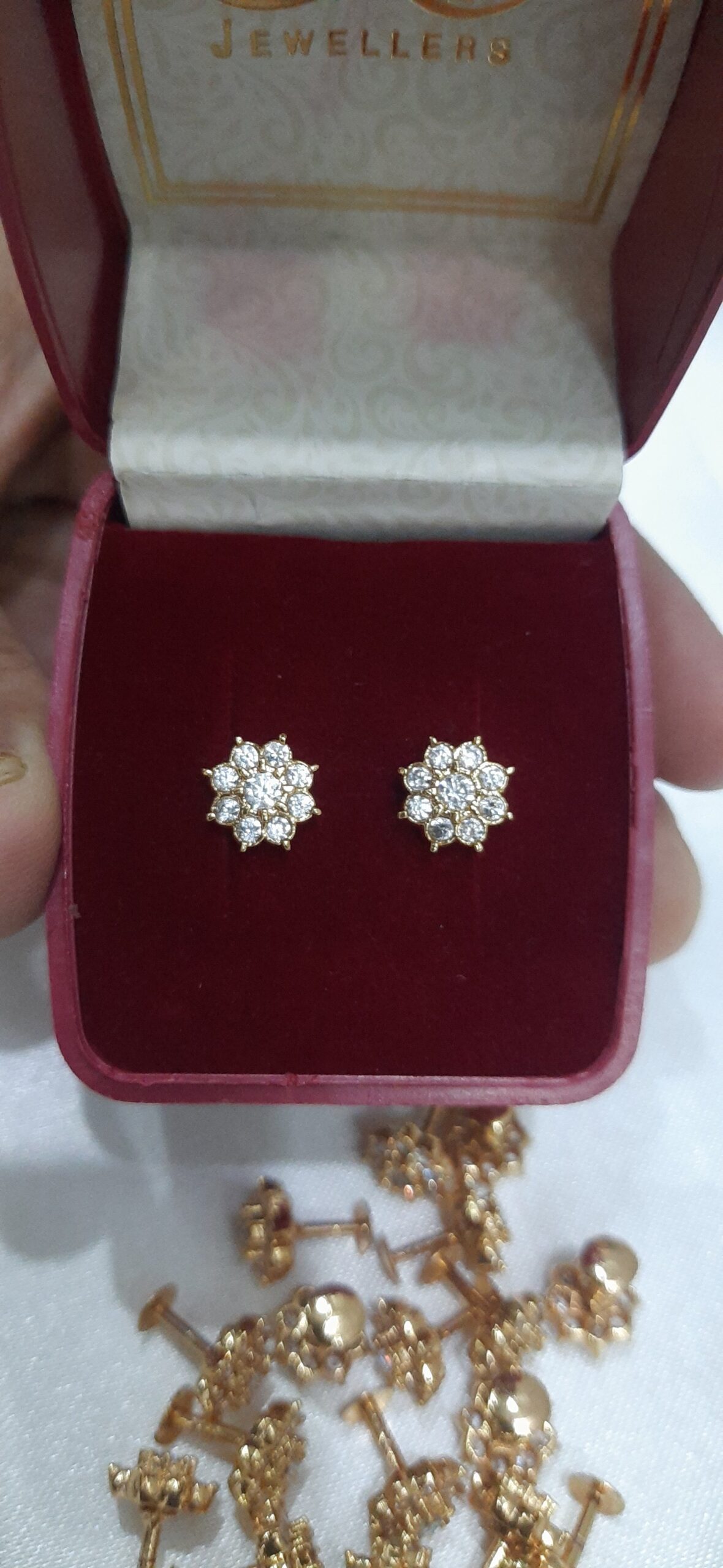 9 Stone impon Diamond Replica Earring - Image 3