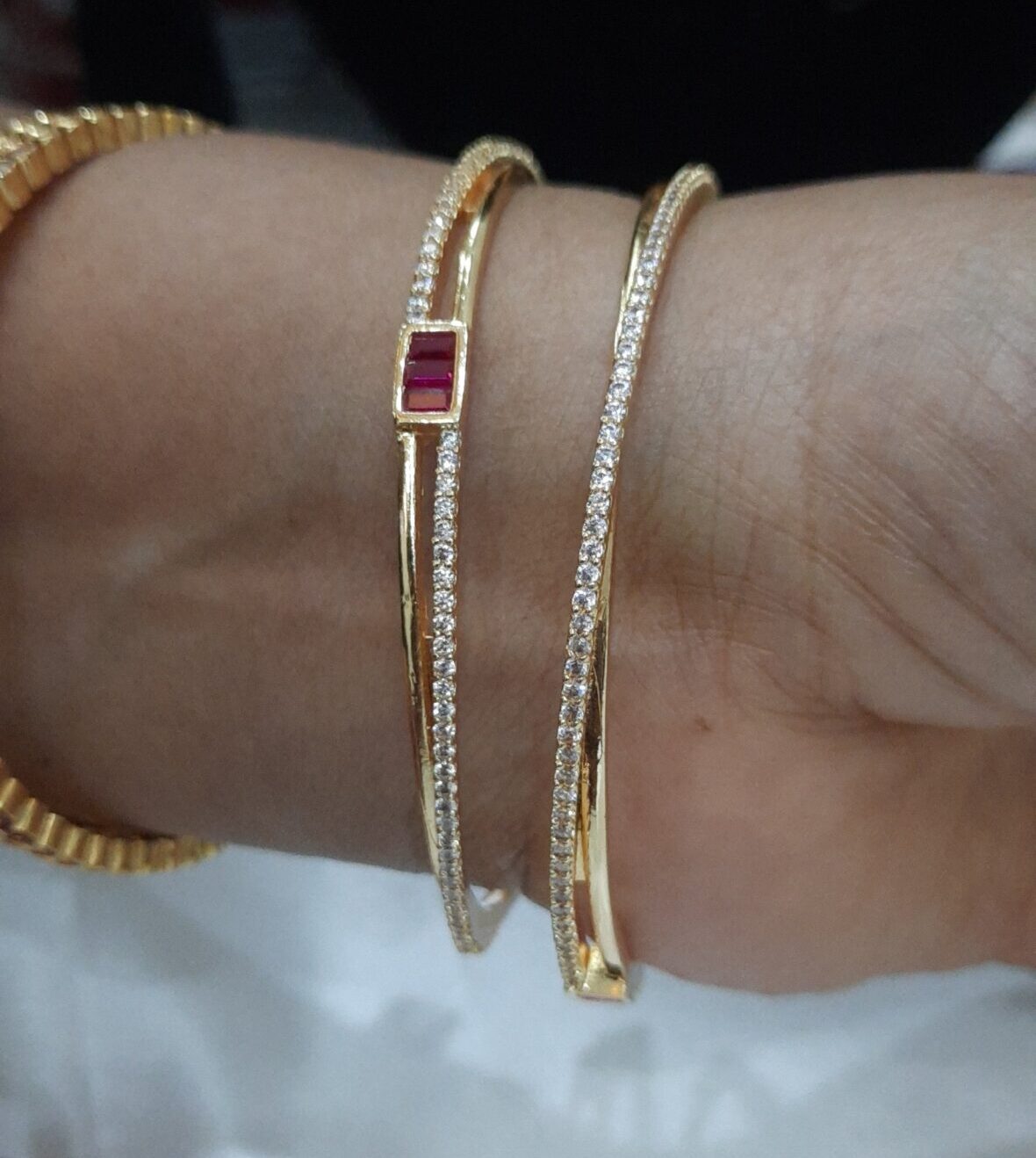 Premium Fancy AD Stone Bangles - Image 3