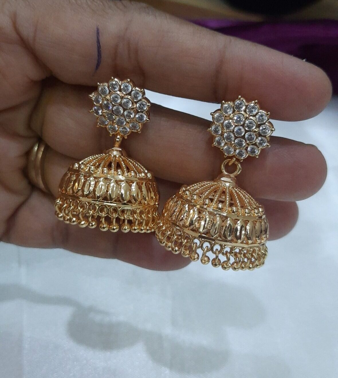 premium Diamond Replica jhummka