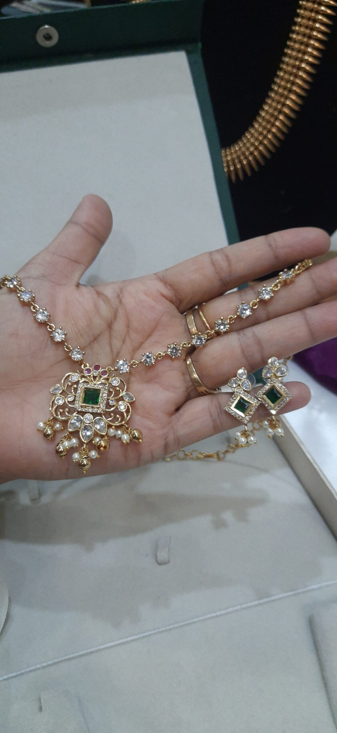 Emerald stone Necklace